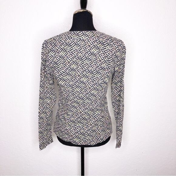 Cabi Cliffside Moto black white mulitcolor zip front blazer jacket Small #5099 - Picture 15 of 16